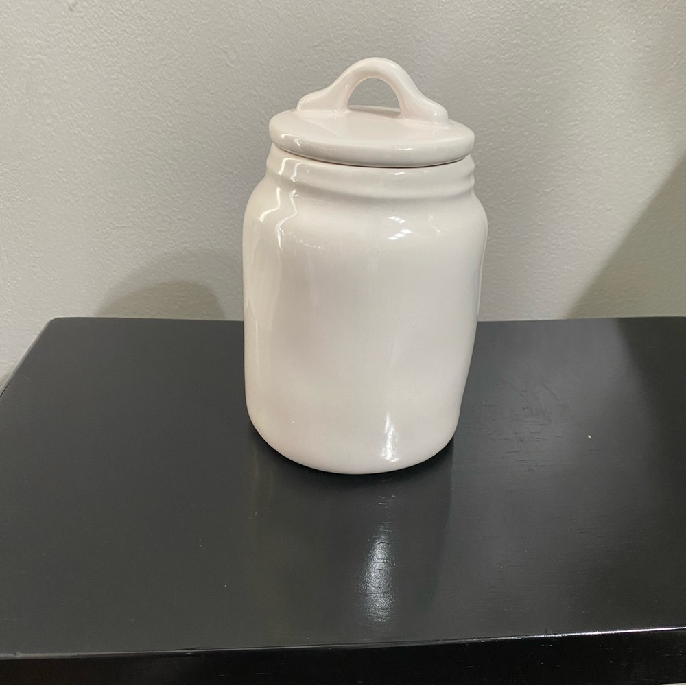 Rae Dunn Mini KEEP canister, White collection, Classic, farmhouse style canister - Picture 2 of 5